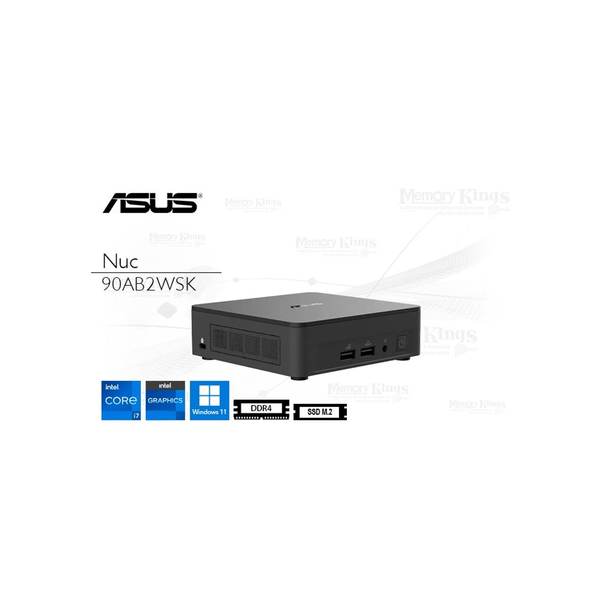 ASUS - Mini Pc Asus Nuc 12 Pro - Intel I7, 16Gb Ram, 512Gb Ssd, Gráficos Iris Xe, Windows 11 Pro