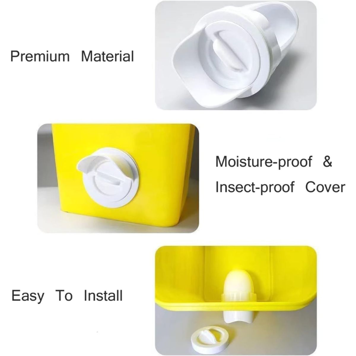 GENERICO - Pack de 06 Comederos Automático Antilluvia BLANCO para Aves