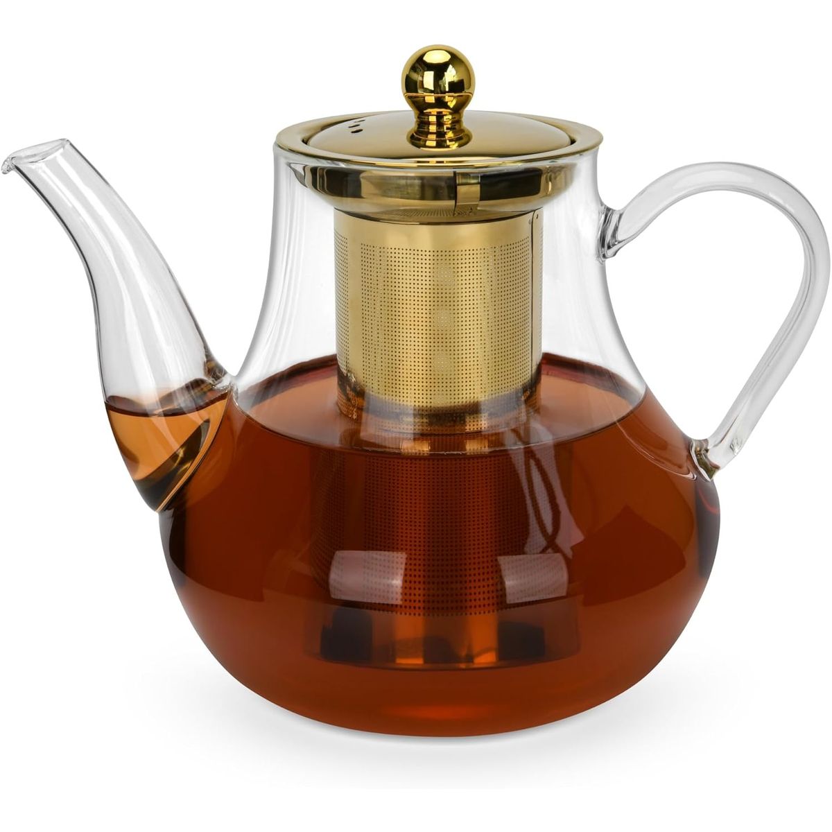 FISSMAN - Tetera vidrio con filtro acero inox Fissman 1200ml