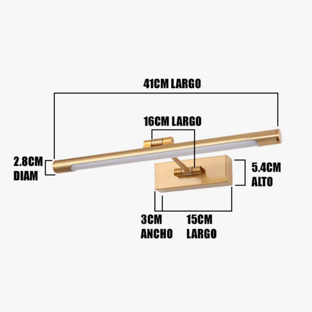 GENERICO - Aplique Lampara de Interior Gold Led