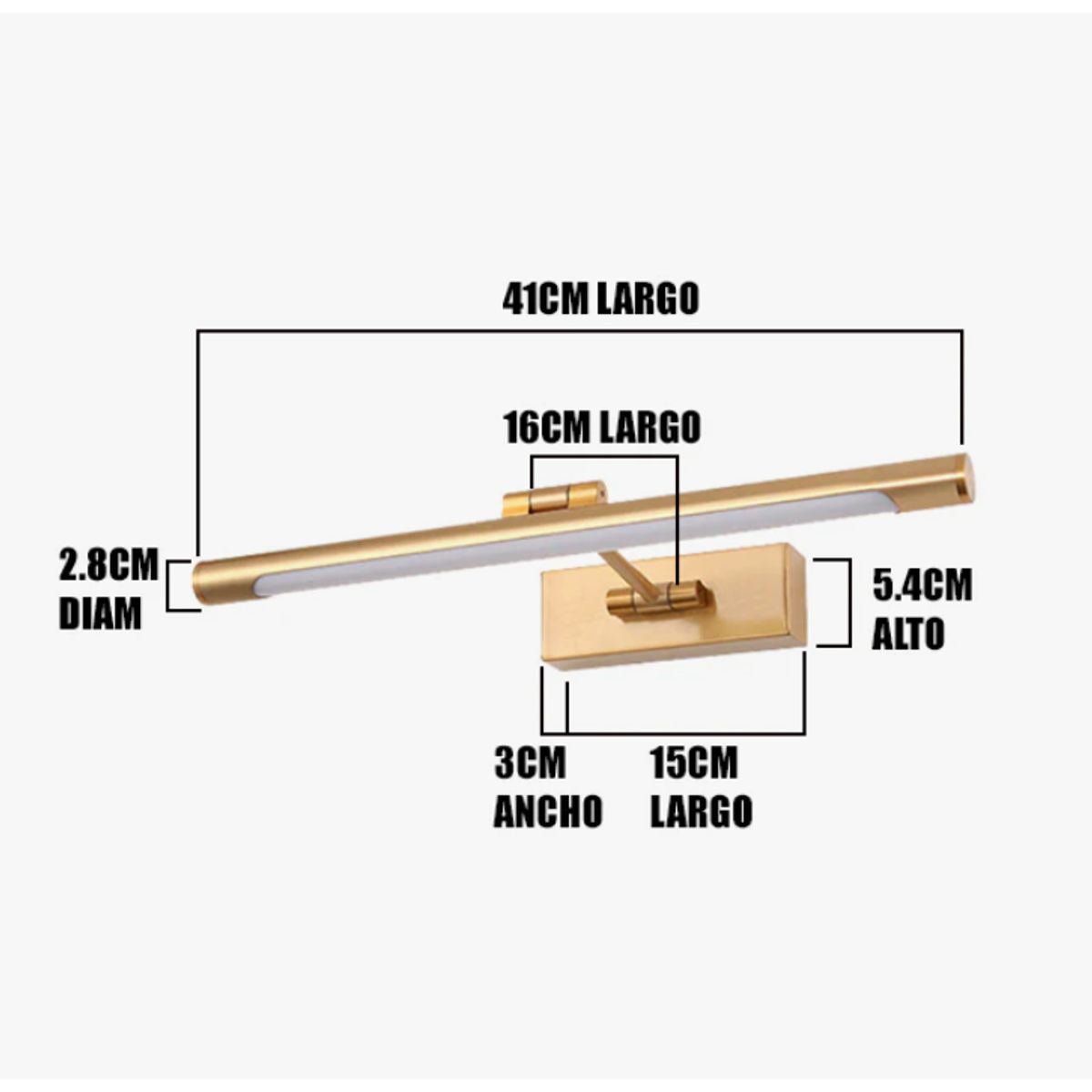 GENERICO - Aplique Lampara de Interior Gold Led
