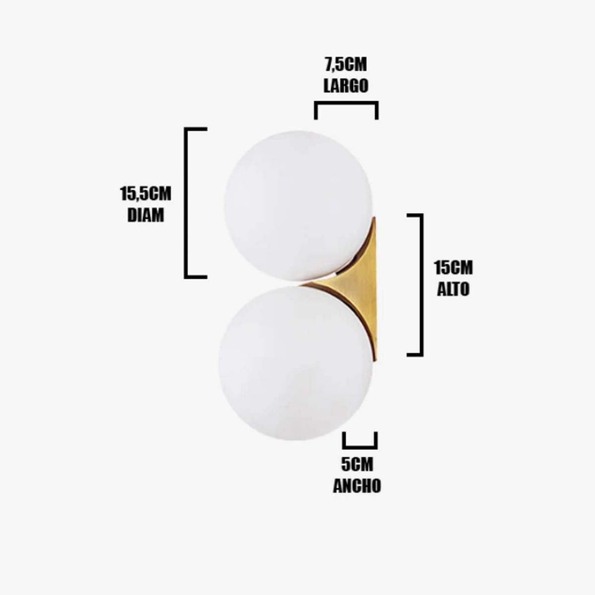 GENERICO - Aplique Lampara de Interior Gold Led