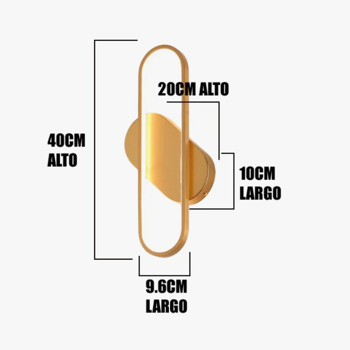 GENERICO - Aplique Lampara de Interior Gold Led