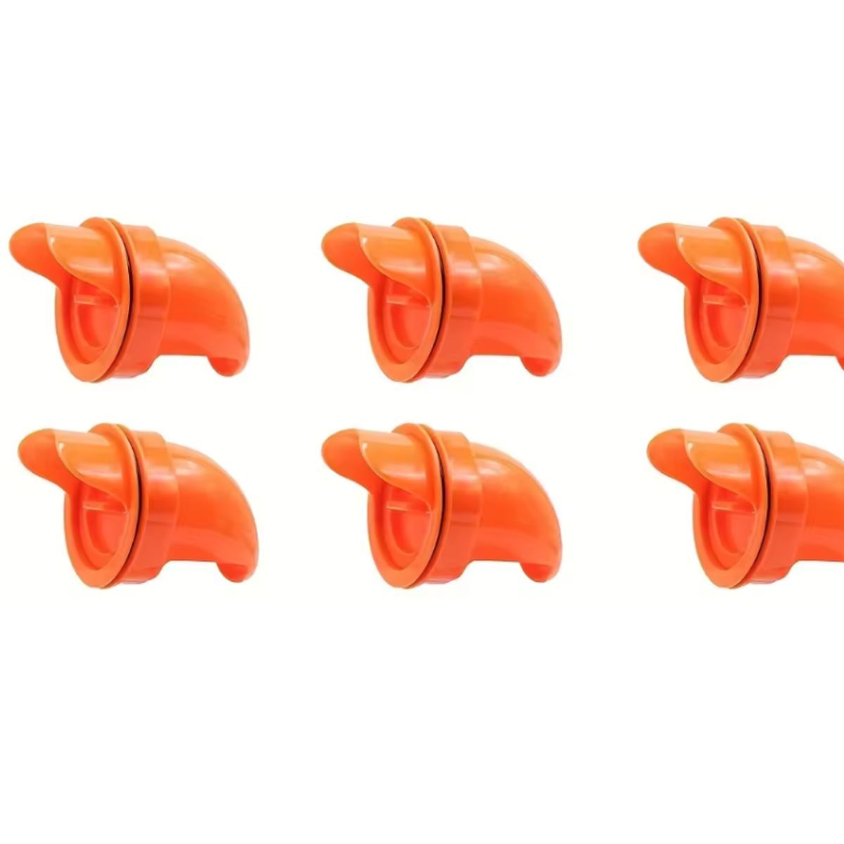 GENERICO - Pack de 06 Comederos Automático Antilluvia NARANJA para Aves