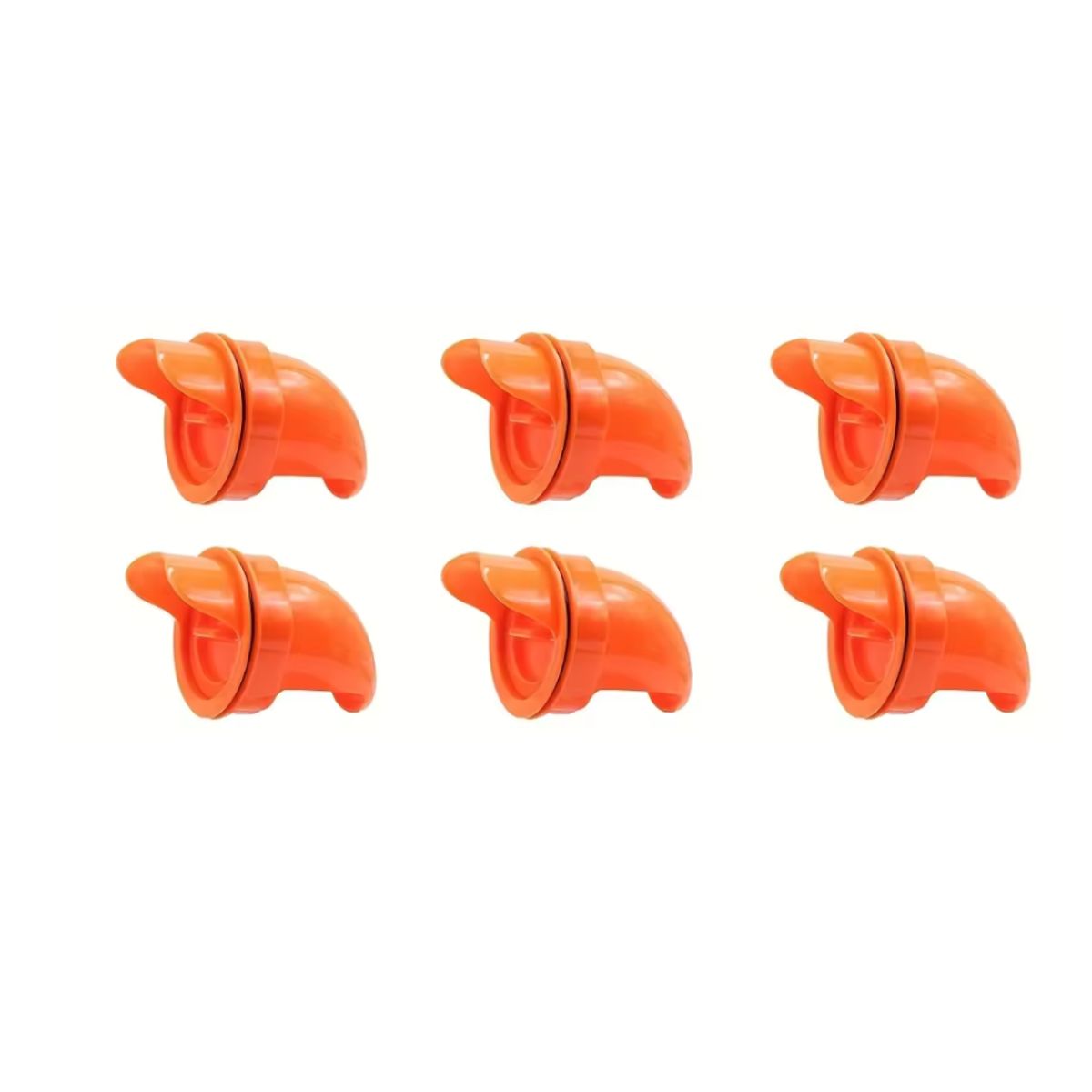 GENERICO - Pack de 06 Comederos Automático Antilluvia NARANJA para Aves