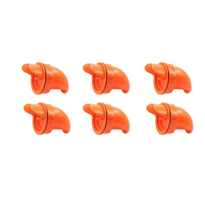 GENERICO - Pack de 06 Comederos Automático Antilluvia NARANJA para Aves