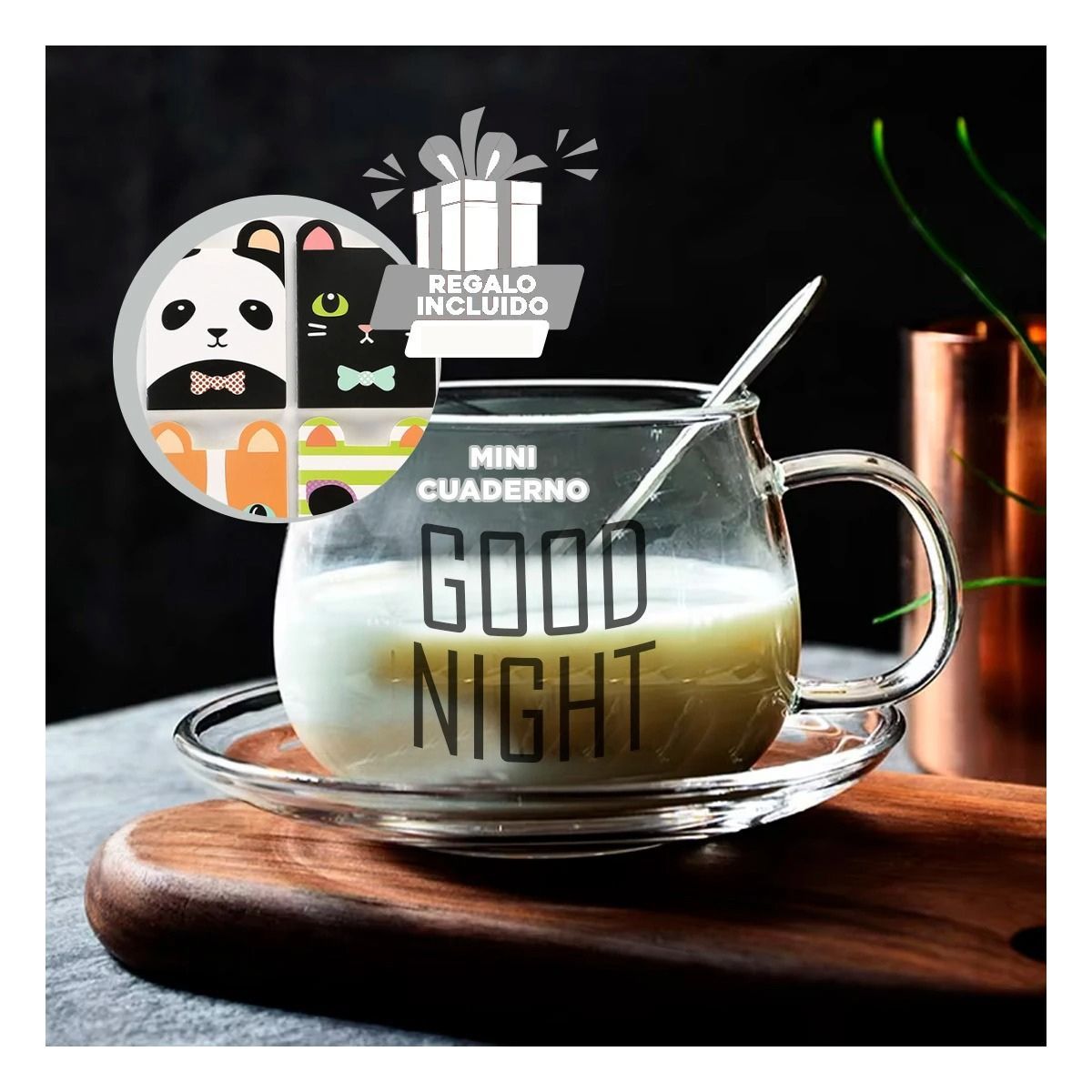 GENERICO - Pack12 Copa para Liquidos Good Night Y+Regalo Agendita