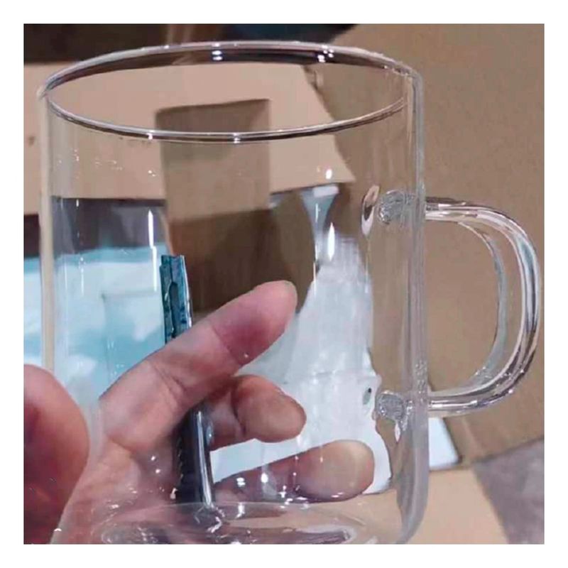GENERICO - Pack6 Taza Util con Asa para Batidos Transparente 400ml