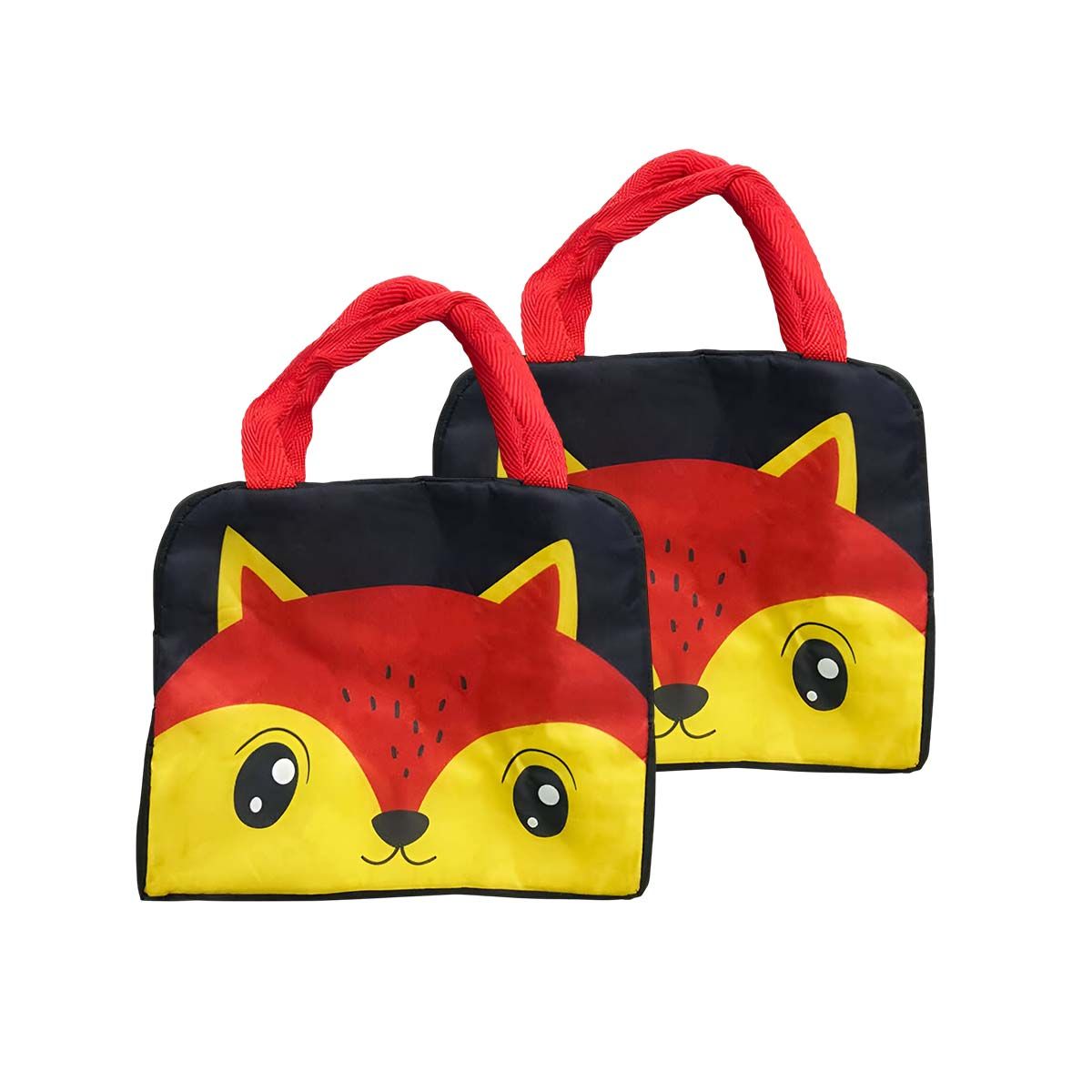 GENERICO - Lonchera de Poliester Termico Zorro Negro Y+Regalo Stickers