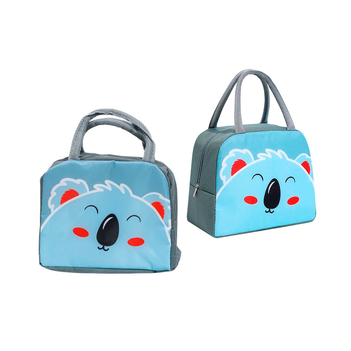 GENERICO - Lonchera de Poliester Termico Koala Plomo Y+Regalo Stickers