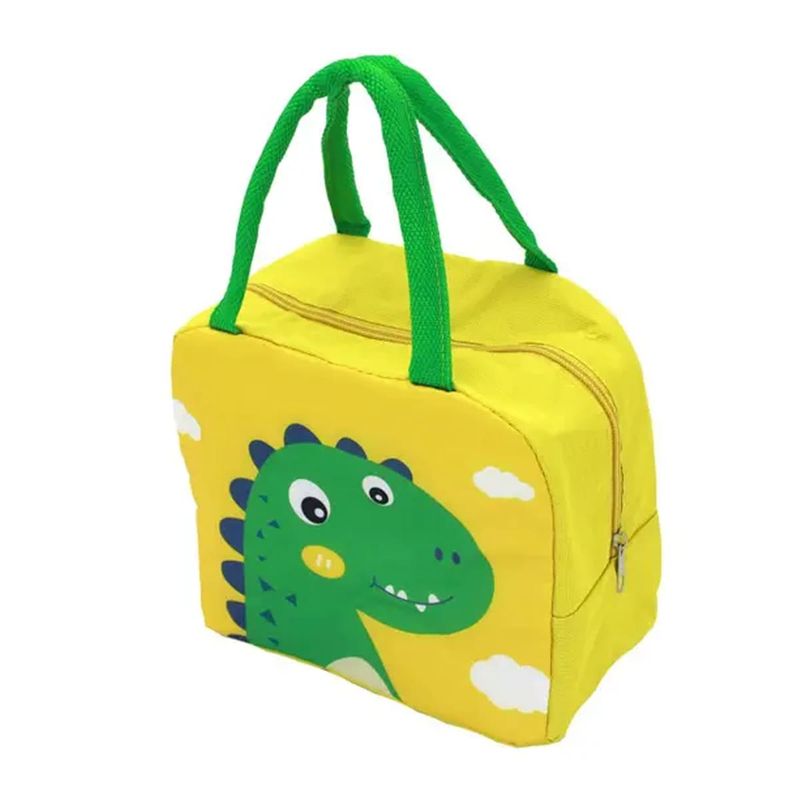 GENERICO - Pack2 Lonchera Infantil Dinosaurio Amarill Y+Papel de Regalo