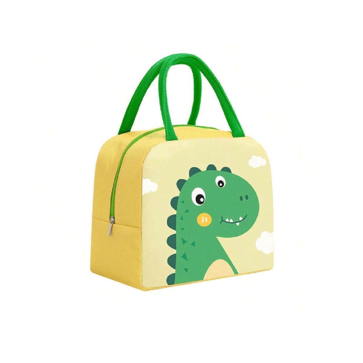 GENERICO - Pack6 Bolsa Termica Dinosaurio Amarillo Y+Regalo Stickers