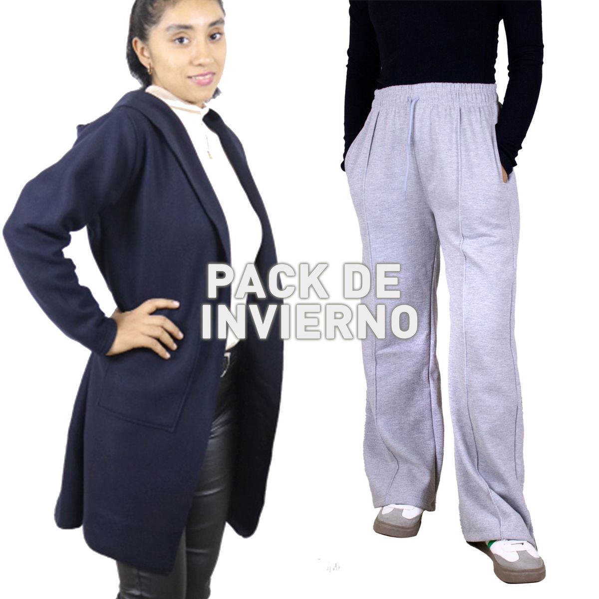 GENERICO - CONJUNTO PALAZO DE FRANELA Y CAPA CASUAL