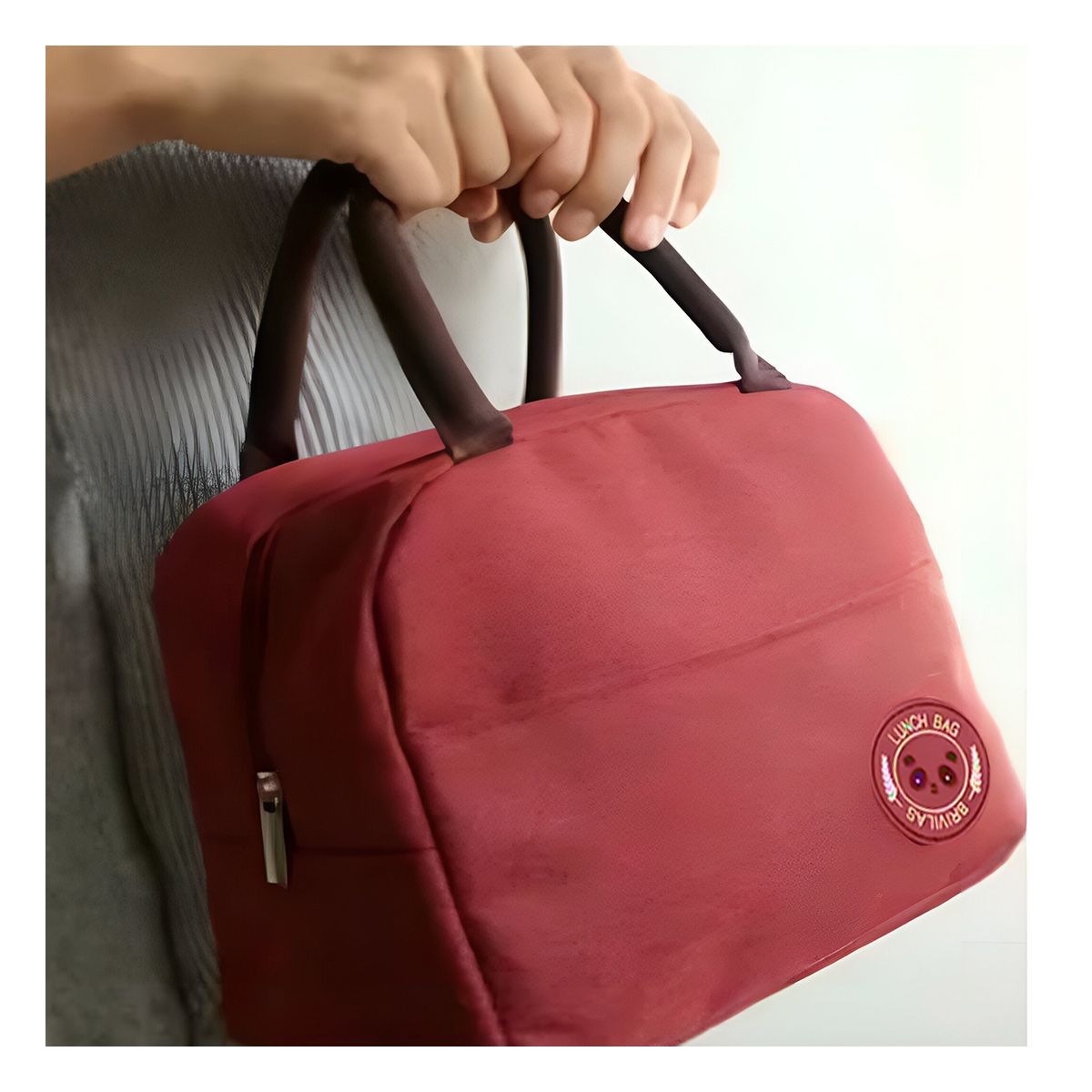 GENERICO - Pack6 Bolsa Termica para Comidas en Oficina en Color Guinda