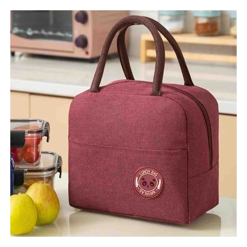 GENERICO - Pack12 Bolso con Aislante Termico para Oficina en Guinda