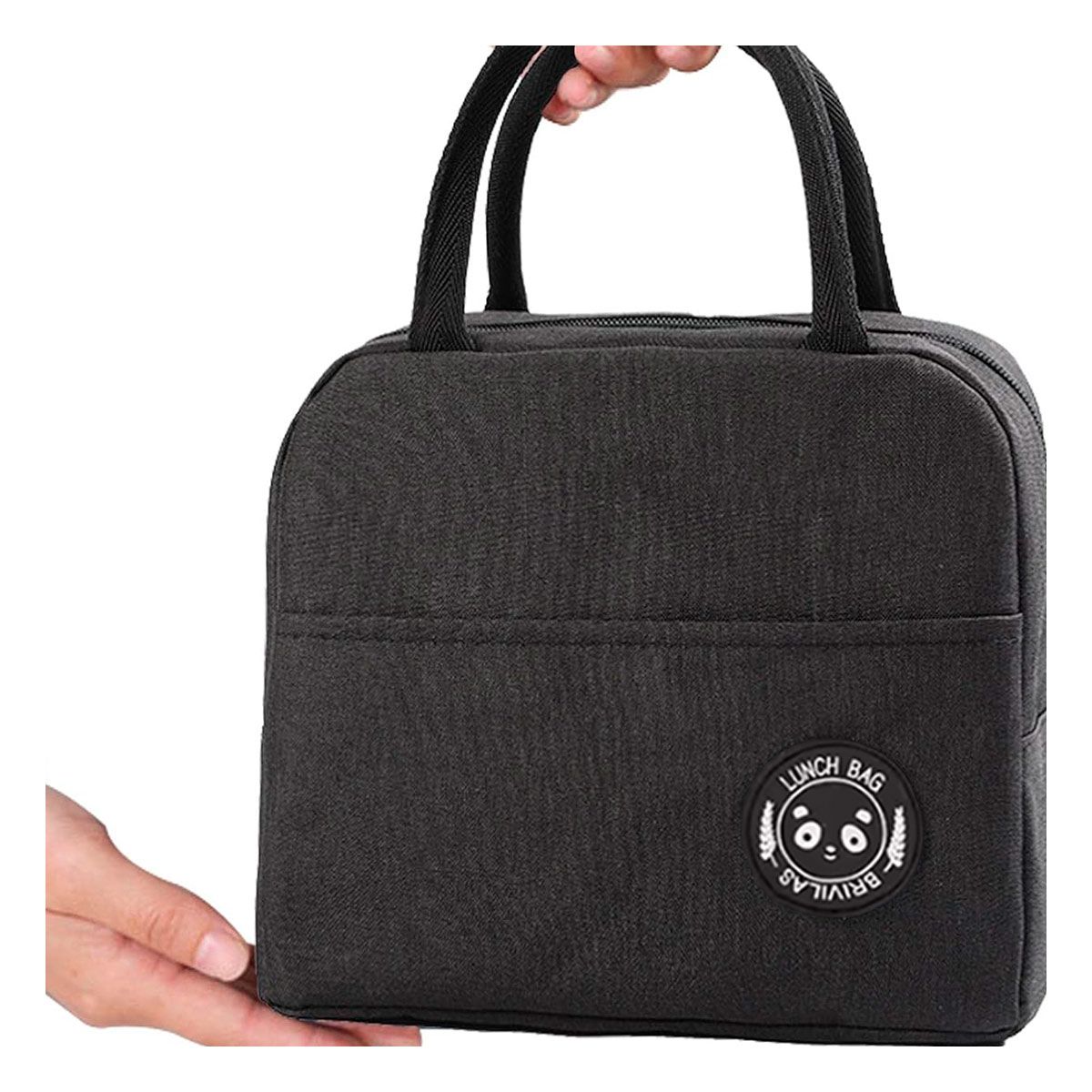 GENERICO - Pack2 Lonchera Termica para Niños Negro Y+Papel de Regalo