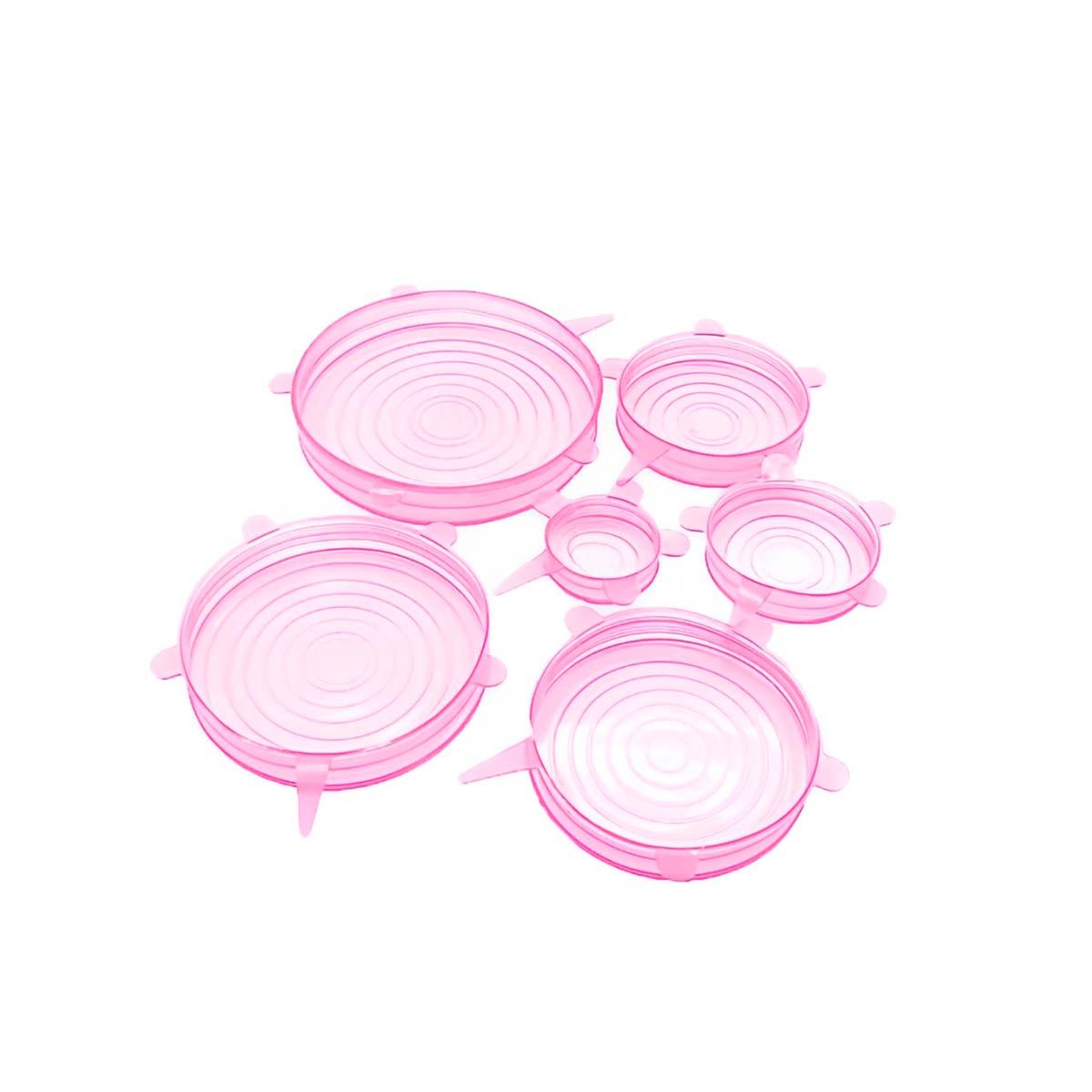 GENERICO - Pack2 Cubiertas de Silicona Extendibles Reutilizables Rosado