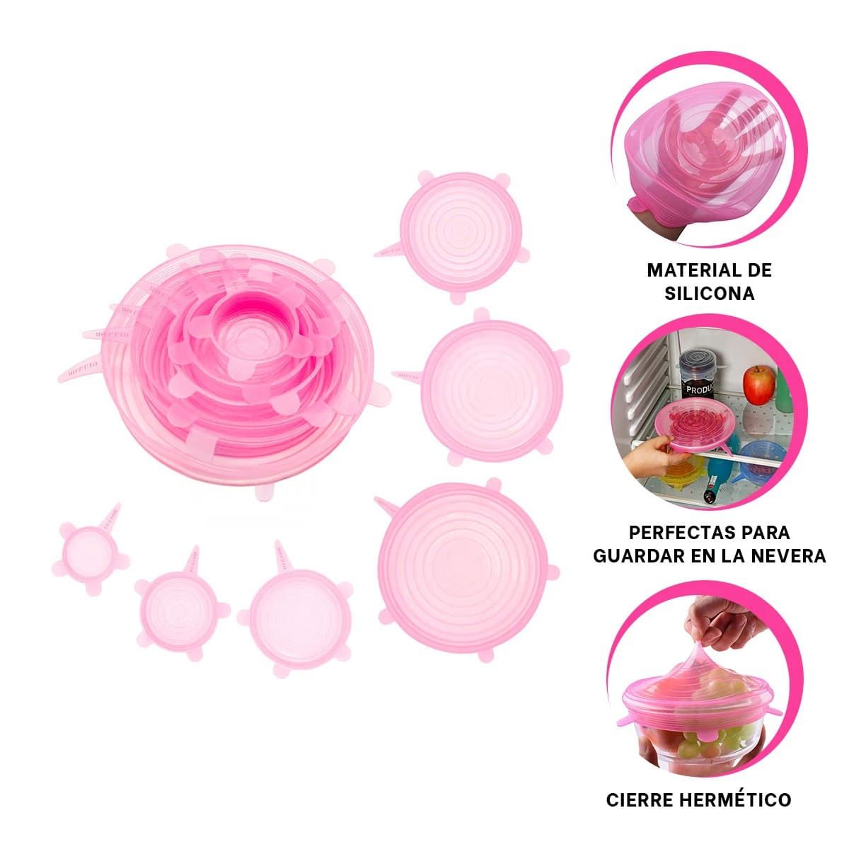 GENERICO - Pack2 Cobertores Practicos de Color Rosado Y+Ligas de Regalo