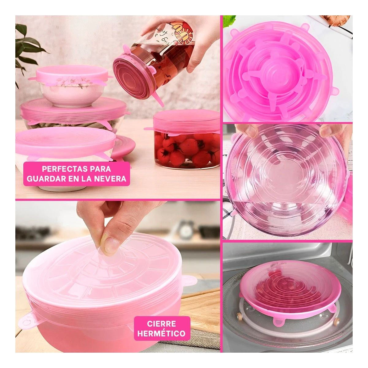 GENERICO - Pack4 Cubiertas Flexibles de Color Rosado Y+Regalo Stickers