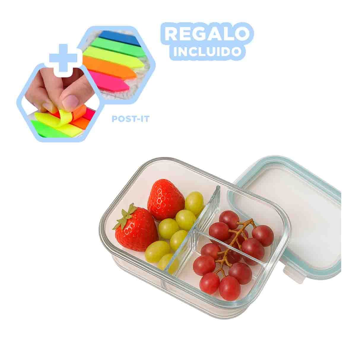 GENERICO - Recipiente de Vidrio en Transparente Y+Post-it Adhesivos