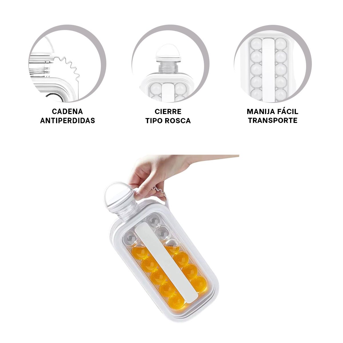 GENERICO - Pack2 Hielera de Botella de Mano en Blanco Y+Regalo Stickers