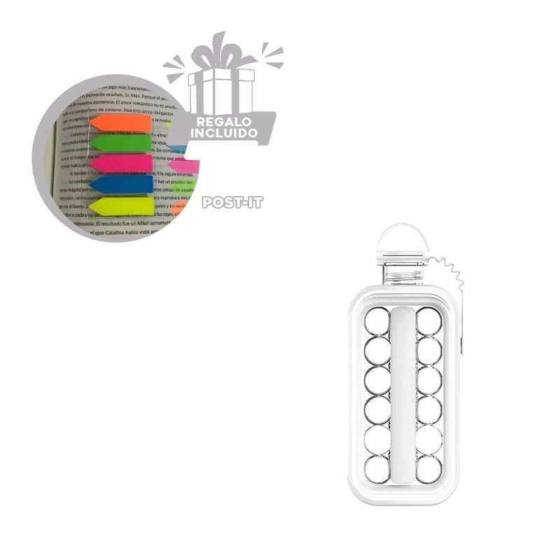 GENERICO - Pack12 Cubetera de Hielo en Blanco Y+Banderitas Adhesivas