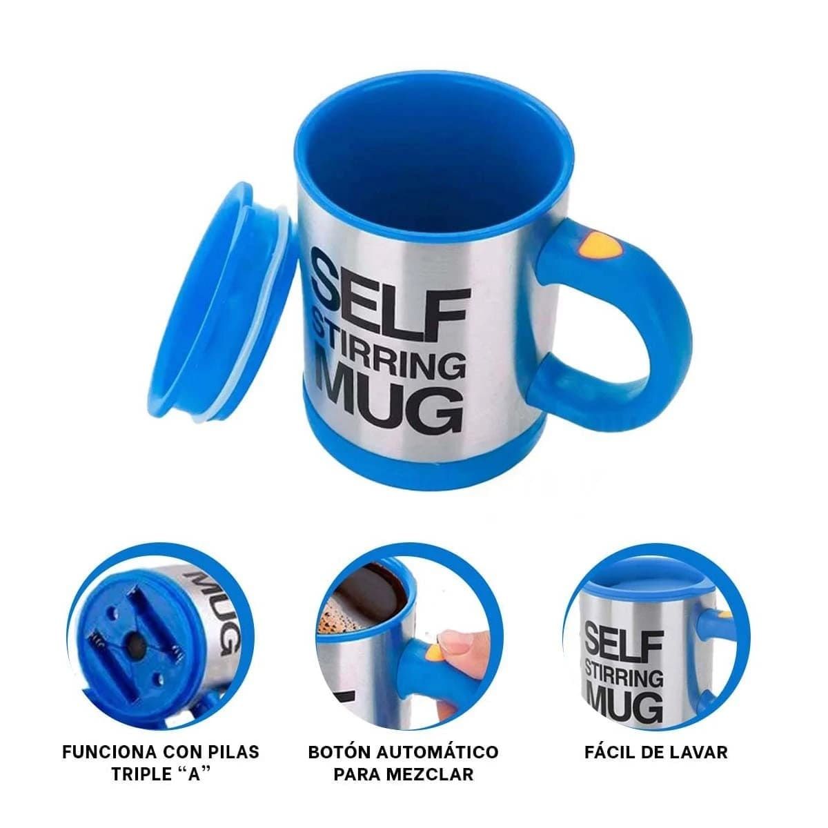 GENERICO - Pack2 Taza para Juntar con Recargas Azul Y+Regalo Stickers