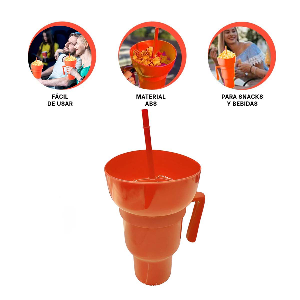 GENERICO - Pack6 Taza Util y Compacta en Naranja