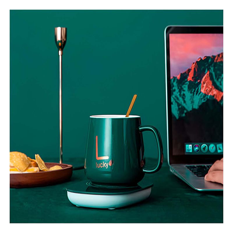 GENERICO - Pack4 Termico Moderno para Taza con Caja en Tono Verde