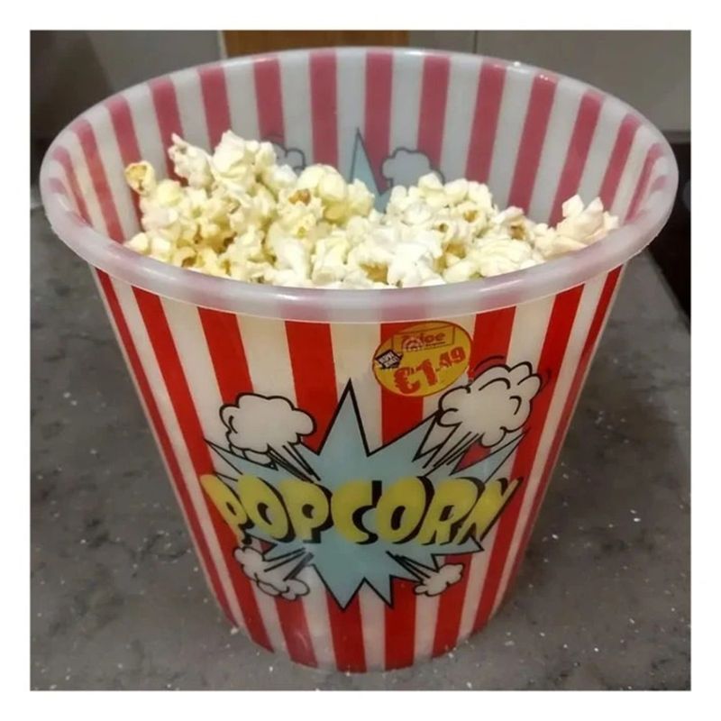 GENERICO - Pack2 Cubeta para Palomitas Delgado Rojo Y+Regalo Agendita