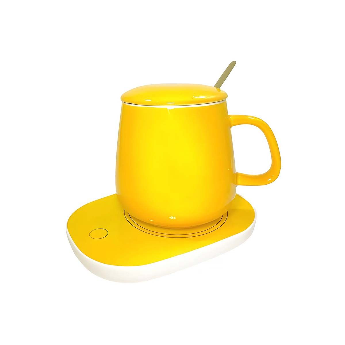GENERICO - Calentador de Taza Ceramica con Apagado Automatico Amarillo