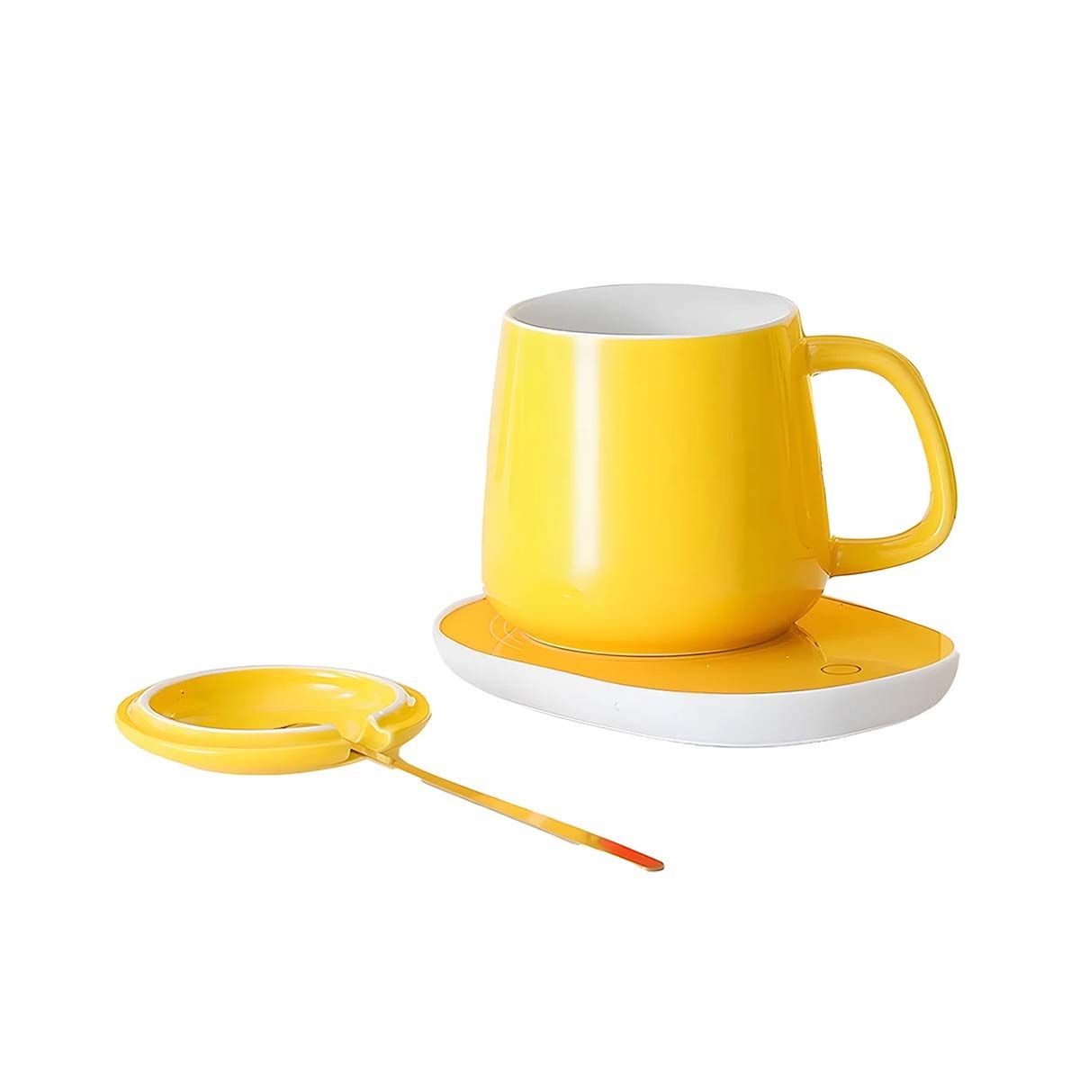 GENERICO - Pack2 Calentador Taza con Apagado Automatico Amarillo