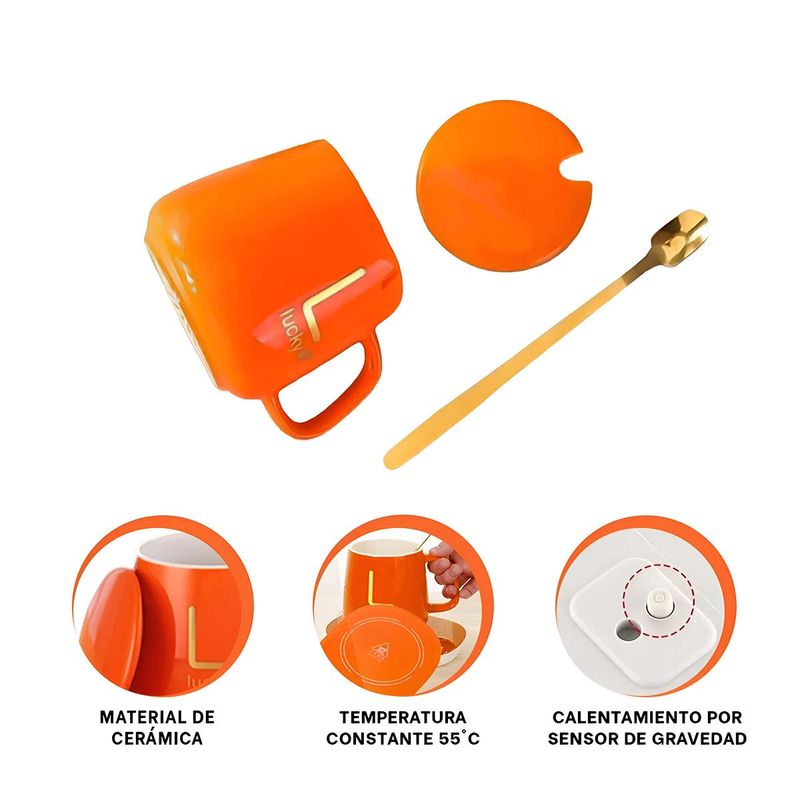 GENERICO - Pack2 Set de Bebida Caliente en Naranja Y+Regalo Agendita