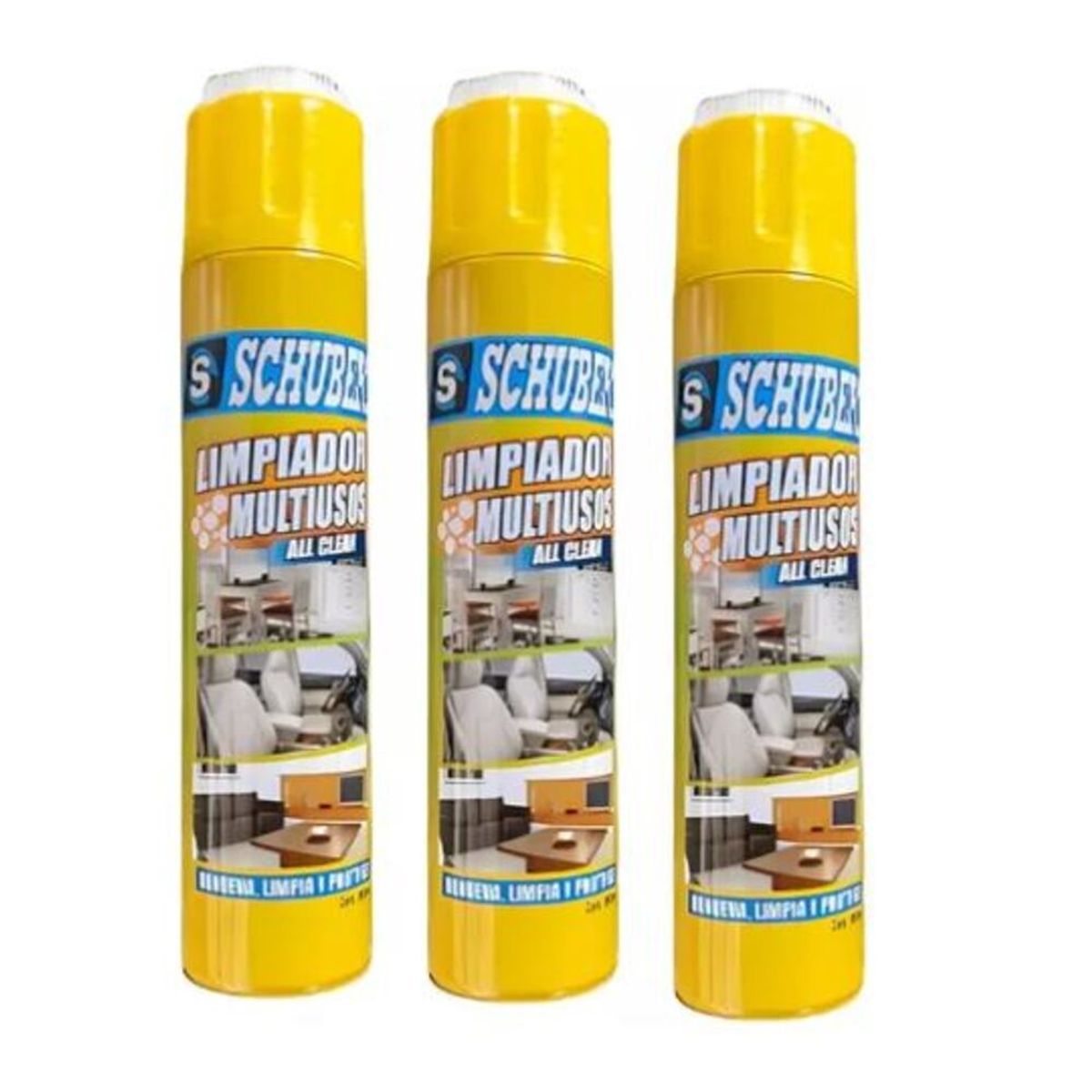 GENERICO - Espuma Limpiadora Multiusos  de 650 Ml - 3 UND