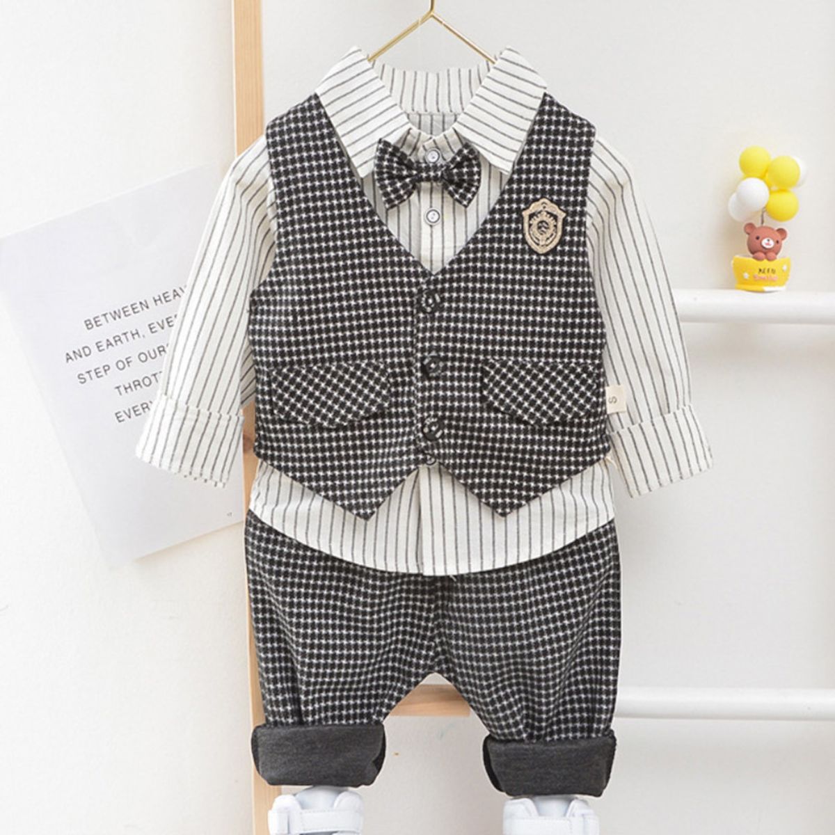 GENERICO - Terno de Niño 4 Sets - Pantalon + Chaleco + Camisa + Corbata Michi