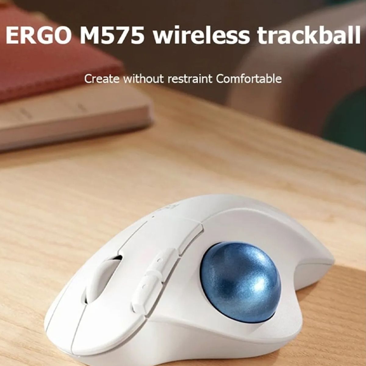 LOGITECH - Mouse Inalámbrico Logitech M575 Gamer Ratón Blanco