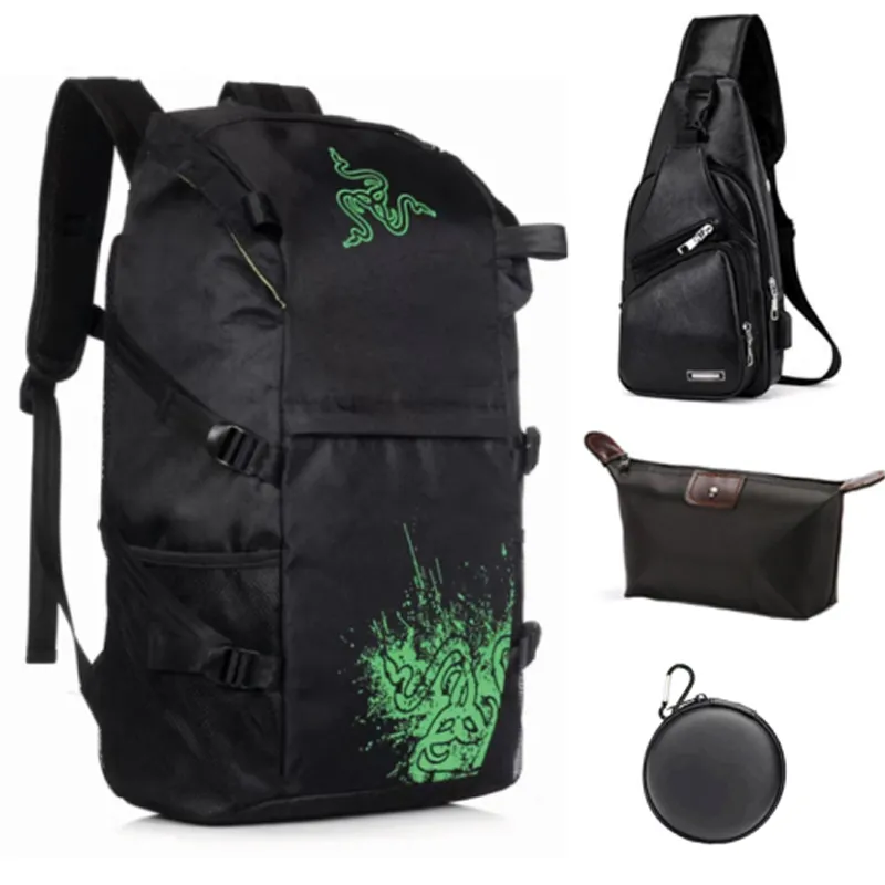 RAZER - Mochila Razer Notebook Impermeable Y 4 en 1 Cartera de viajes