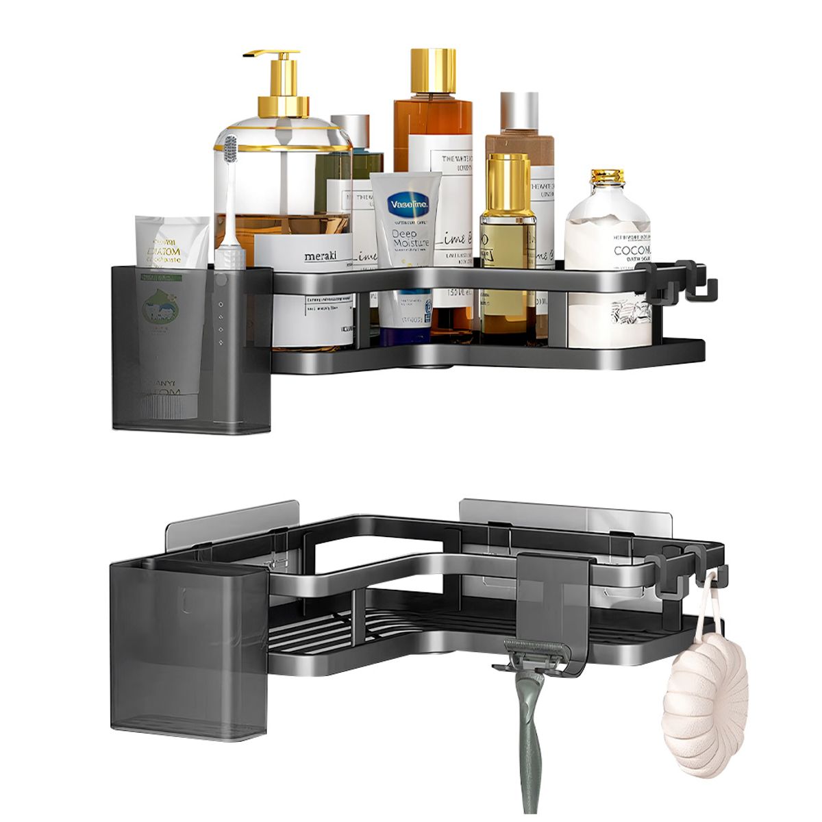 KELLER - Set de 2 Esquineros para Baño con Adhesivo JL9