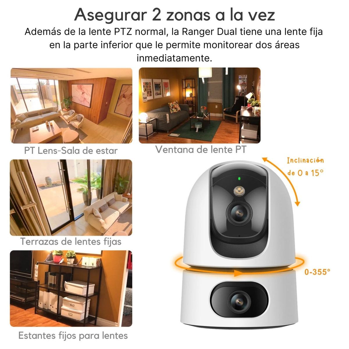 IMOU - CÁMARA DE SEGURIDAD WIFI DOBLE LENTE IMOU RANGER 10 MPX