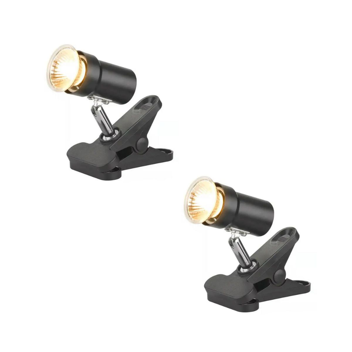 GENERICO - PACK X2 LÁMPARA CON CLIP CALEFACCIÓN PARA REPTIL SOCKET E27