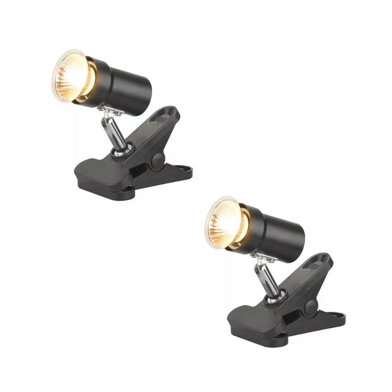 GENERICO - PACK X2 LÁMPARA CON CLIP CALEFACCIÓN PARA REPTIL SOCKET E27