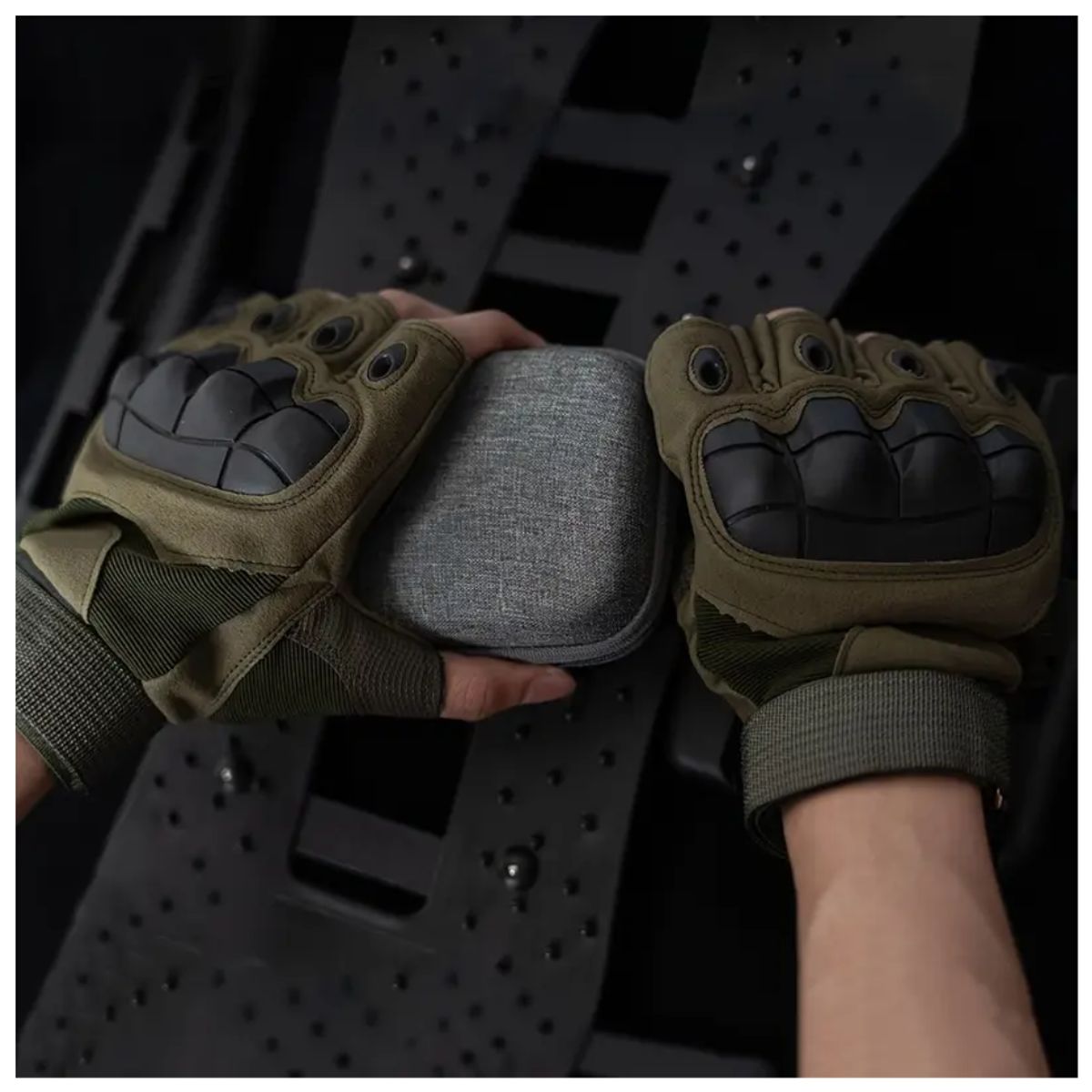 GENERICO - Guantes Tácticos de Protección Verde Talla L para Varón