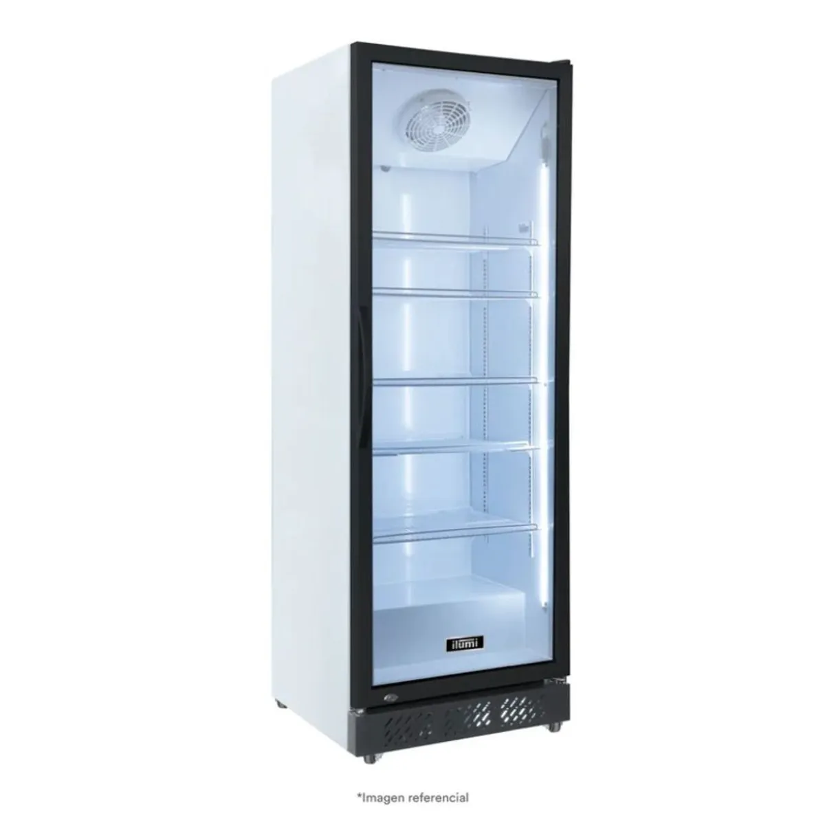 ILUMI - Exhibidor Ilumi Vertical  490Lt 1 Puerta de Vidrio BC-4900FC - Blanco