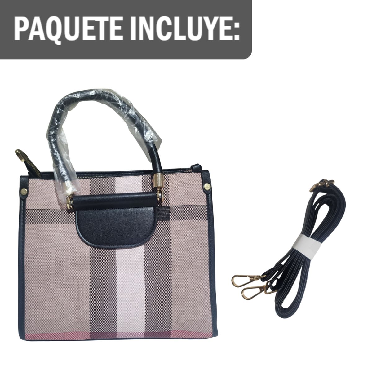 GENERICO - Cartera Bolso de Mano con Correa de Hombro Diseño Casual Elegante