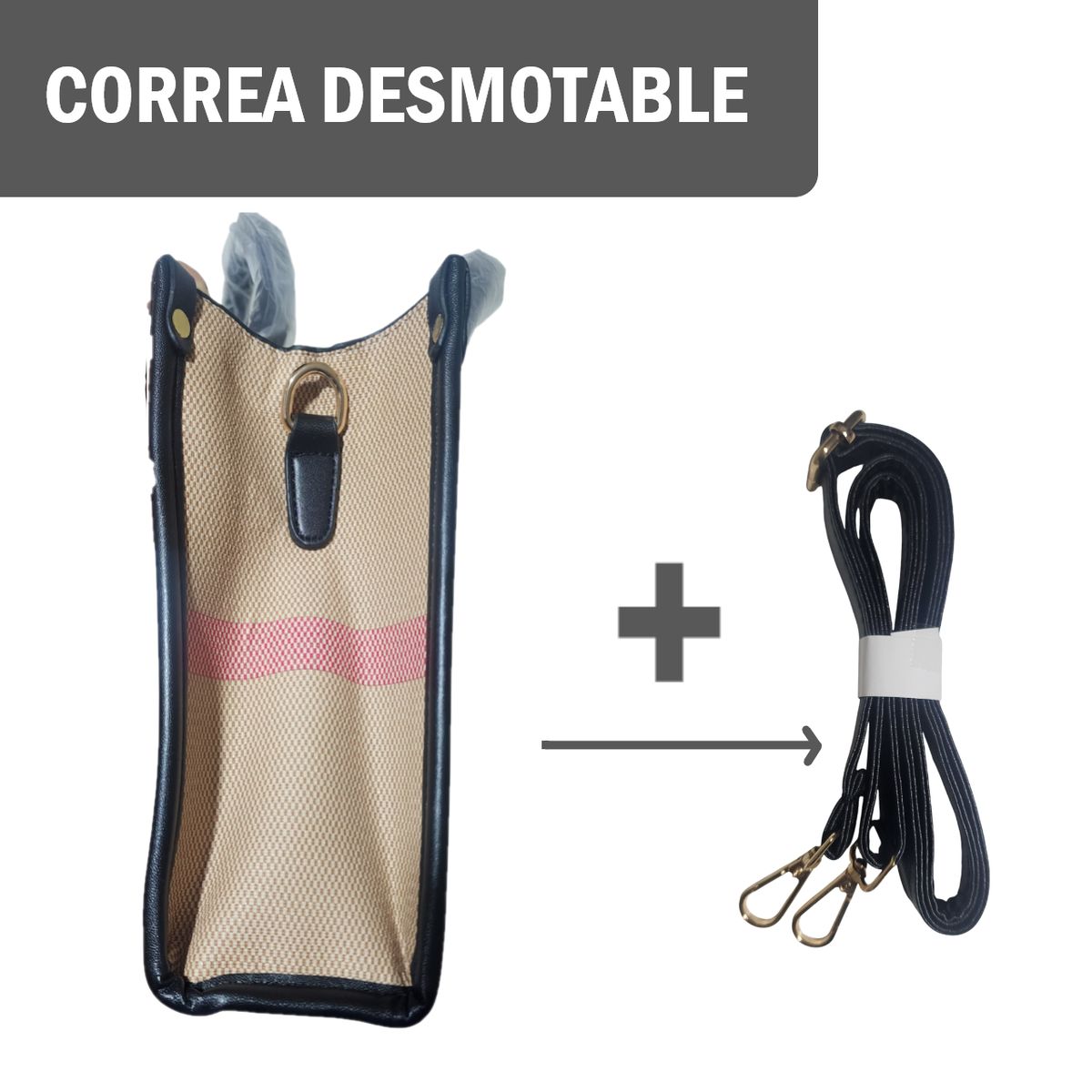 GENERICO - Cartera Bolso de Mano con Correa de Hombro Diseño Casual Elegante