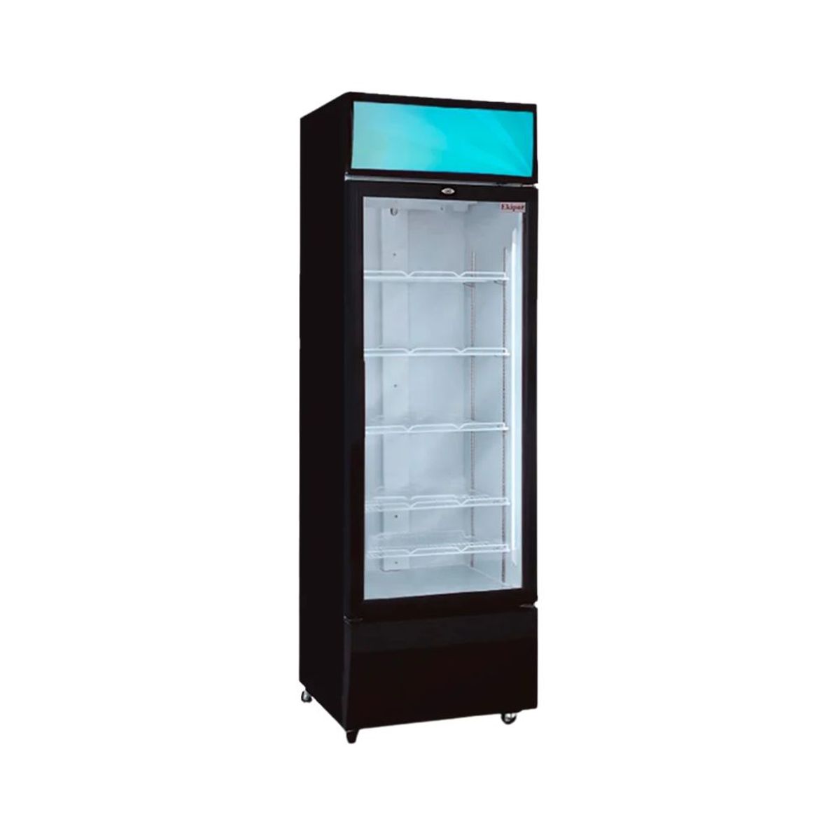GENERICO - Exhibidor Ekipar Vertical  Estático 1 Puerta 350Lt EVC-350FR - Negro