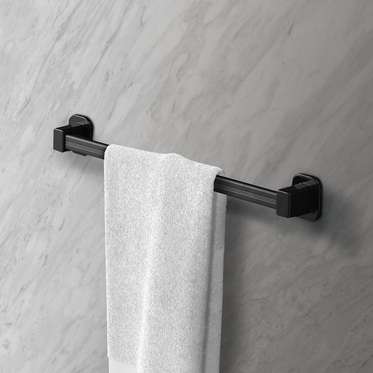 ITALGRIF - Toallero Black con autoadhesivo Colección Home Italgrif