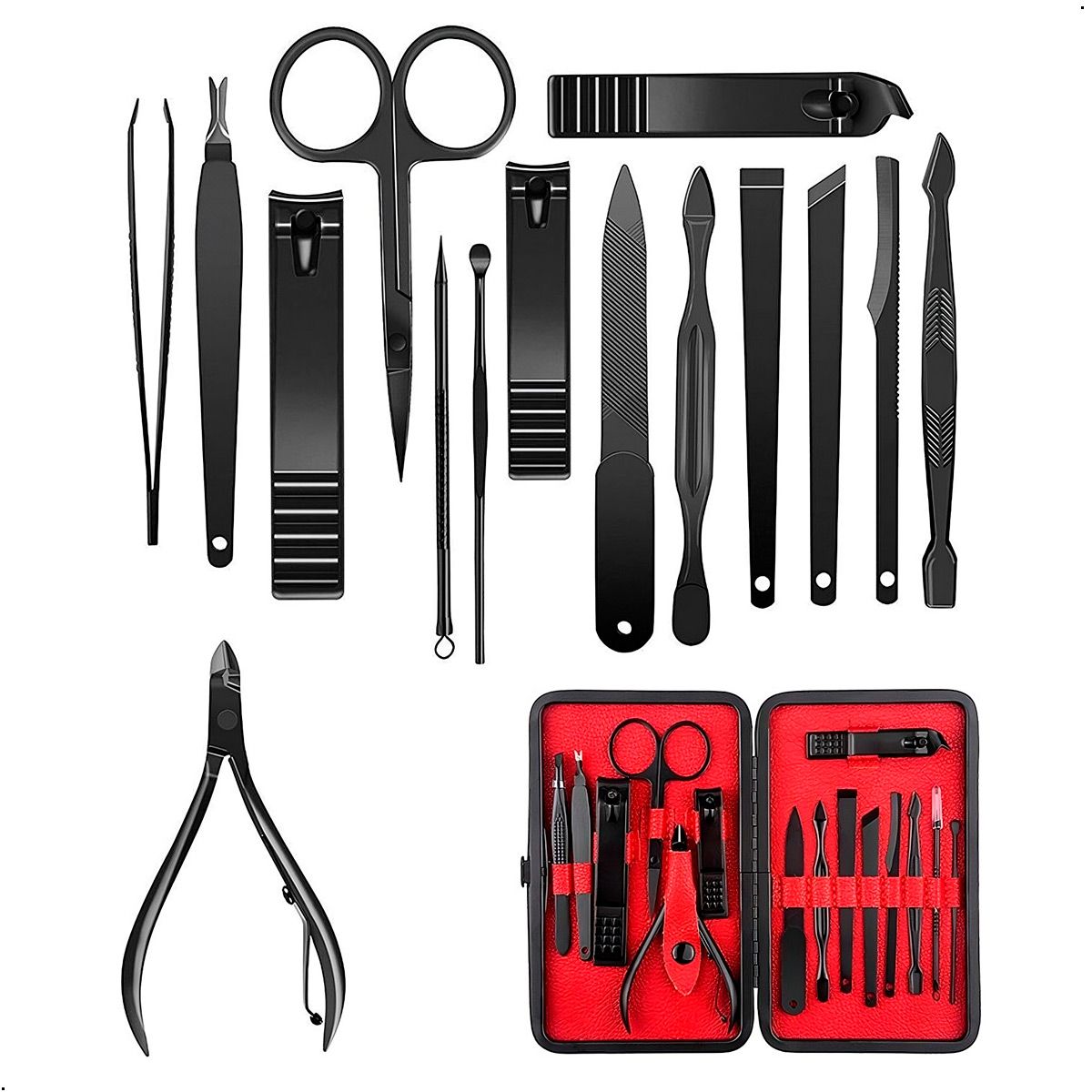 GENERICO - Set de Manicura y Pedicura 12 Piezas Acero