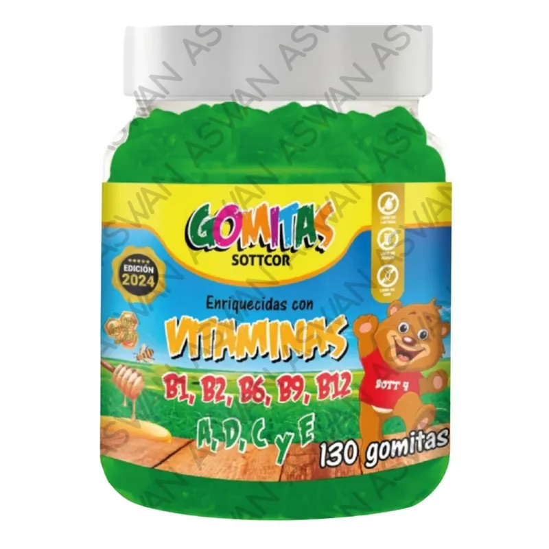 GENERICO - GOMITAS DE MULTIVITAMINA PARA NIÑOS 130 UNIDADES SOTTCOR 100GR