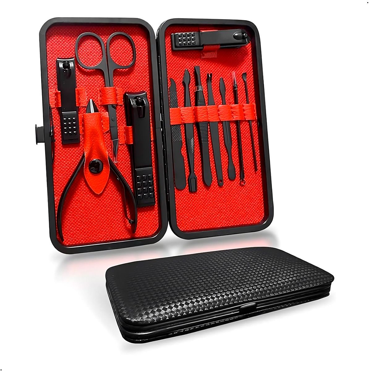 GENERICO - Set 12 Piezas  Manicura y Pedicura de Acero